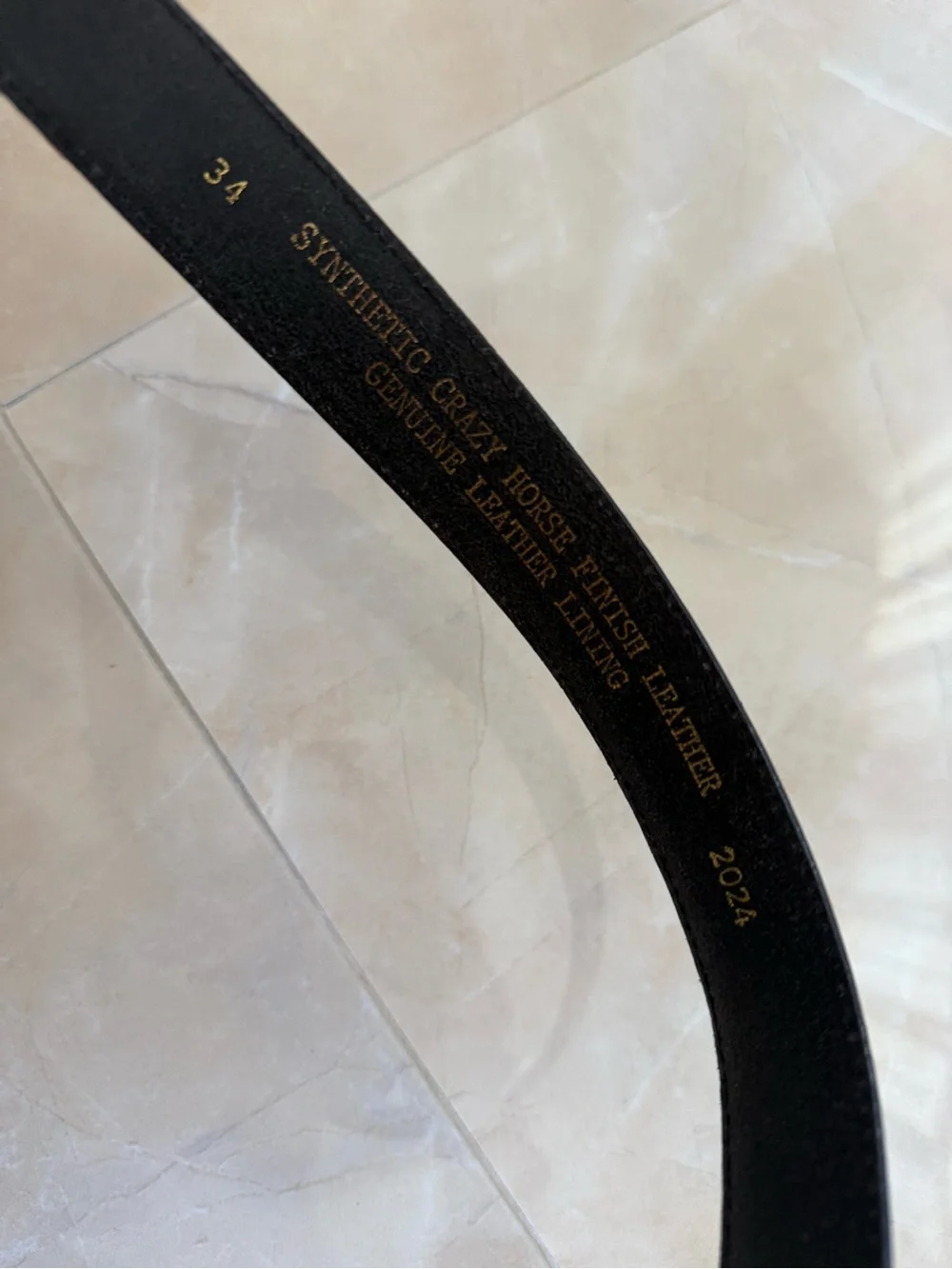 Crazy horse leather belt